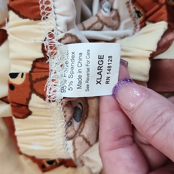 5 More Minutes Teddy Bear Pajama Set, Size XL - Picture 8 of 8